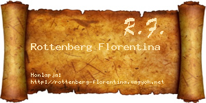 Rottenberg Florentina névjegykártya